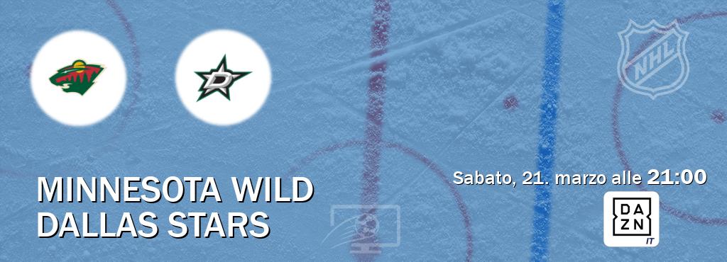 Il match Minnesota Wild - Dallas Stars sarà trasmesso in diretta TV su DAZN Italia (ore 21:00)