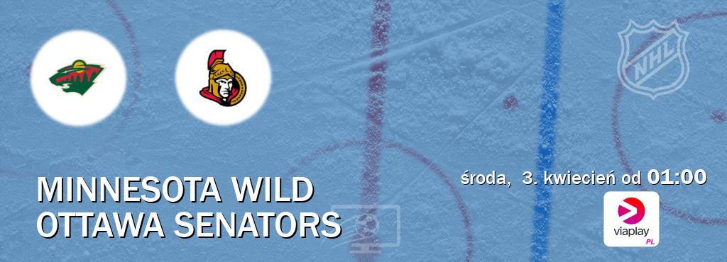Gra między Minnesota Wild i Ottawa Senators transmisja na żywo w Viaplay Polska (środa,  3. kwiecień od  01:00).