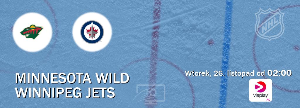 Gra między Minnesota Wild i Winnipeg Jets transmisja na żywo w Viaplay Polska (wtorek, 26. listopad od  02:00).