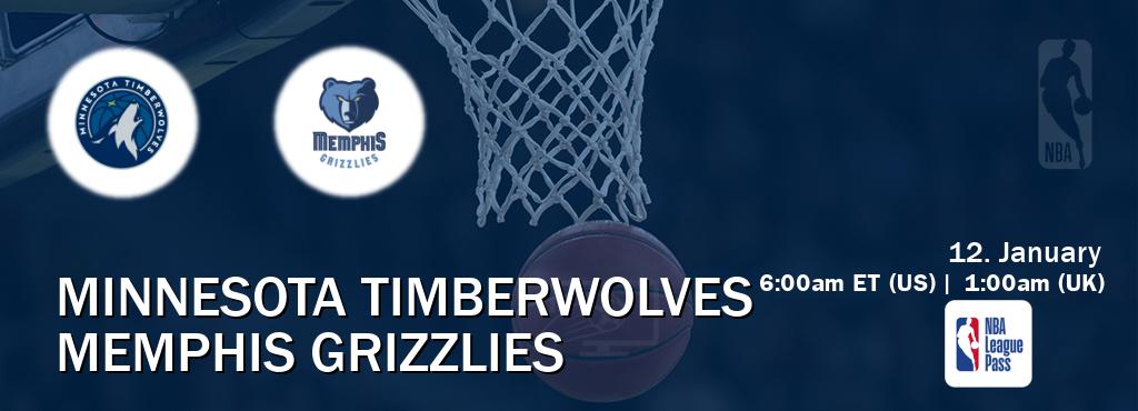 You can watch game live between Minnesota Timberwolves and Memphis Grizzlies on NBA League Pass.