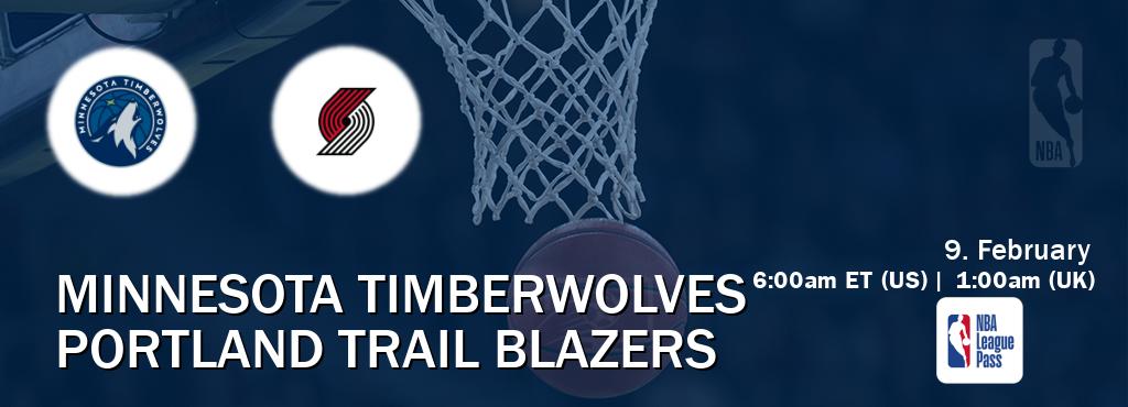 You can watch game live between Minnesota Timberwolves and Portland Trail Blazers on NBA League Pass.