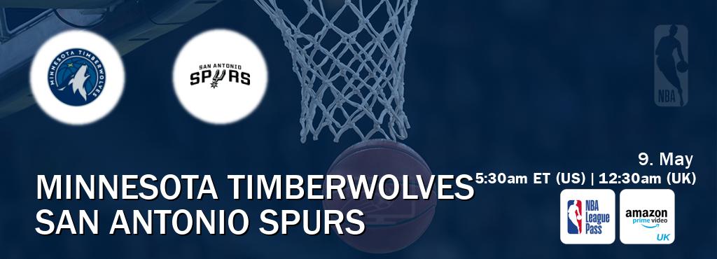 You can watch game live between Minnesota Timberwolves and San Antonio Spurs on NBA League Pass and Amazon Prime Video UK(UK).