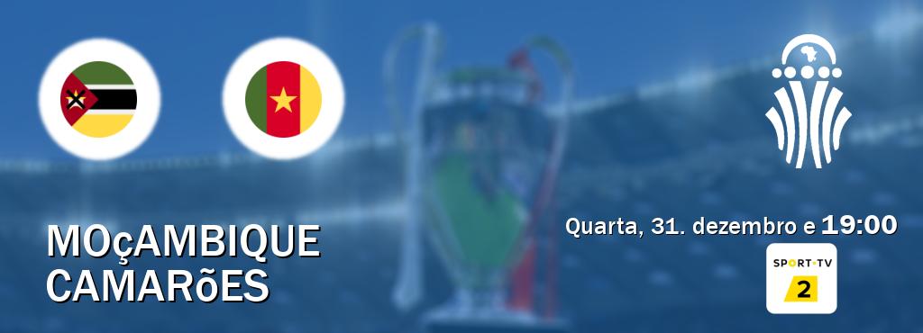 Jogo entre Moçambique e Camarões tem emissão Sport TV 2 (quarta, 31. dezembro e  19:00).