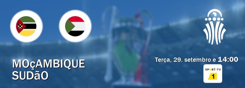 Jogo entre Moçambique e Sudão tem emissão Sport TV 1 (terça, 29. setembro e  14:00).