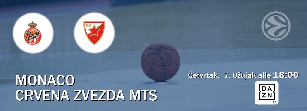 Il match Monaco - Crvena zvezda mts sarà trasmesso in diretta TV su DAZN Italia (ore 18:00)