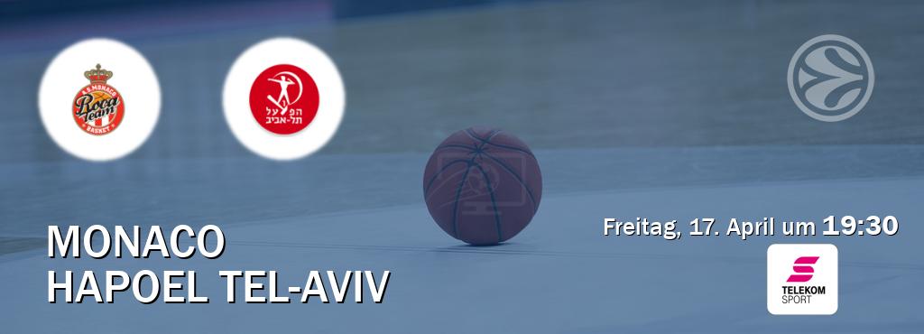 Das Spiel zwischen Monaco und Hapoel Tel-Aviv wird am Freitag, 17. April um  19:30, live vom Magenta Sport übertragen.