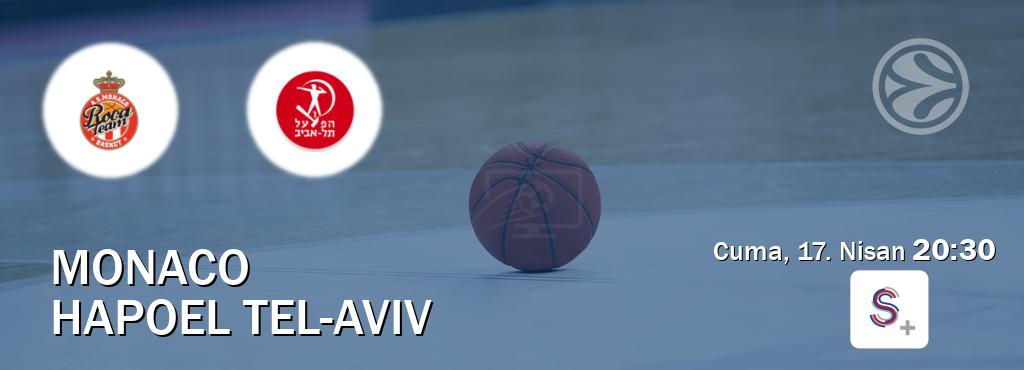 Karşılaşma Monaco - Hapoel Tel-Aviv S Sport +'den canlı yayınlanacak (Cuma, 17. Nisan  20:30).