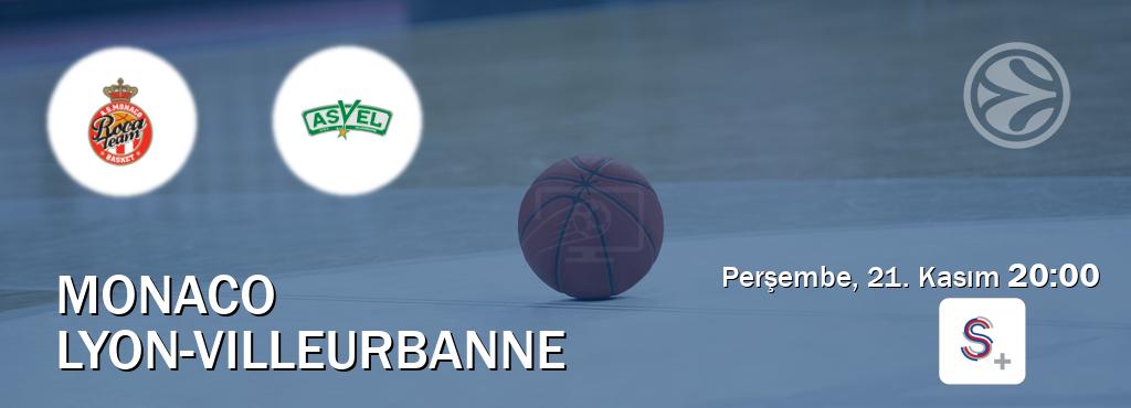 Karşılaşma Monaco - Lyon-Villeurbanne S Sport +'den canlı yayınlanacak (Perşembe, 21. Kasım  20:00).