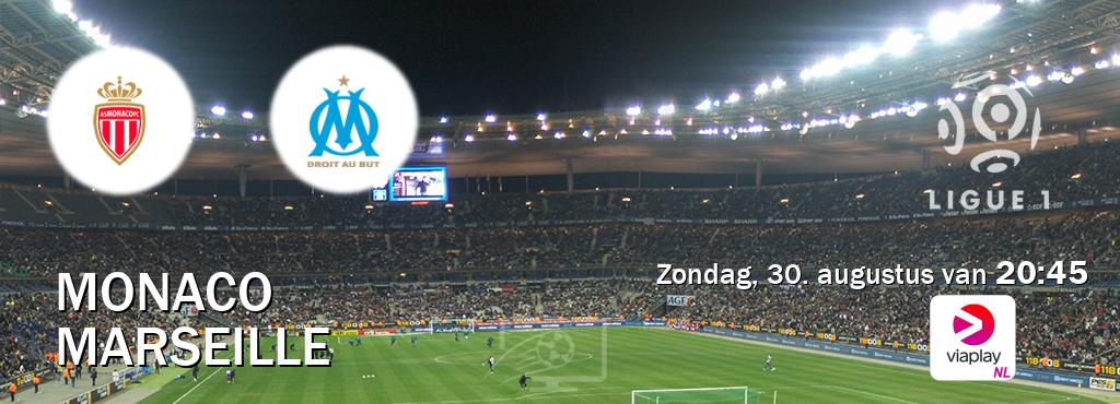 Wedstrijd tussen Monaco en Marseille live op tv bij Viaplay Nederland (zondag, 30. augustus van  20:45).