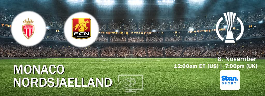 You can watch game live between Monaco and Nordsjaelland on Stan Sport(AU). You can watch game live between Monaco and Nordsjaelland on Stan Sport(AU).