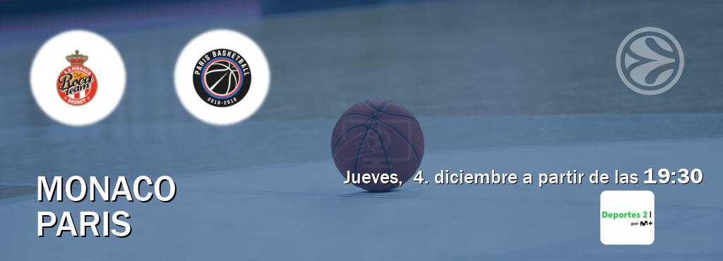 El partido entre Monaco y Paris será retransmitido por Movistar Deportes 2 (jueves, 4. diciembre a partir de las 19:30). El partido entre Monaco y Paris será retransmitido por Movistar Deportes 2 (jueves, 4. diciembre a partir de las 19:30).