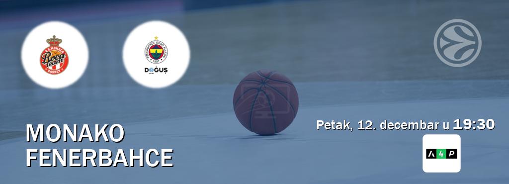 Izravni prijenos utakmice Monako i Fenerbahce pratite uživo na Arena Premium 4 (petak, 12. decembar u  19:30).