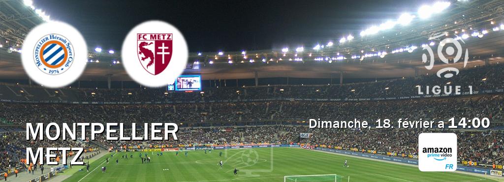 Match entre Montpellier et Metz en direct à la Amazon Prime FR (dimanche, 18. février a  14:00).
