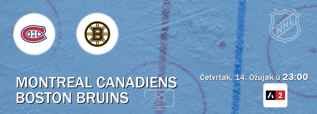 Izravni prijenos utakmice Montreal Canadiens i Boston Bruins pratite uživo na Arena Sport 2 (Četvrtak, 14. Ožujak u  23:00).