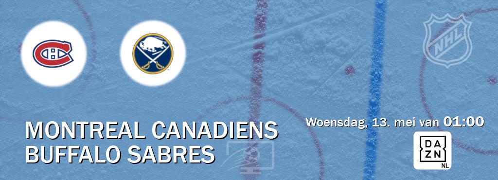 Wedstrijd tussen Montreal Canadiens en Buffalo Sabres live op tv bij DAZN (woensdag, 13. mei van 01:00). Wedstrijd tussen Montreal Canadiens en Buffalo Sabres live op tv bij DAZN (woensdag, 13. mei van 01:00).
