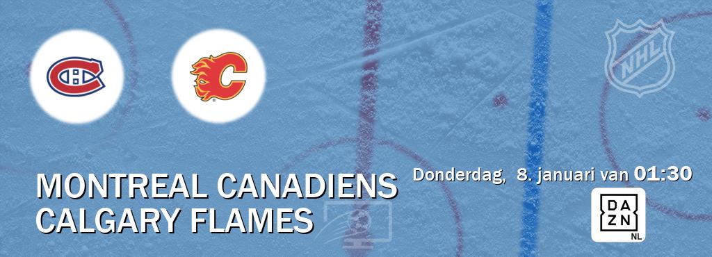 Wedstrijd tussen Montreal Canadiens en Calgary Flames live op tv bij DAZN (donderdag,  8. januari van  01:30).