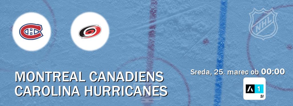 Dvoboj Montreal Canadiens in Carolina Hurricanes s prenosom tekme v živo na Arena Sport 1.