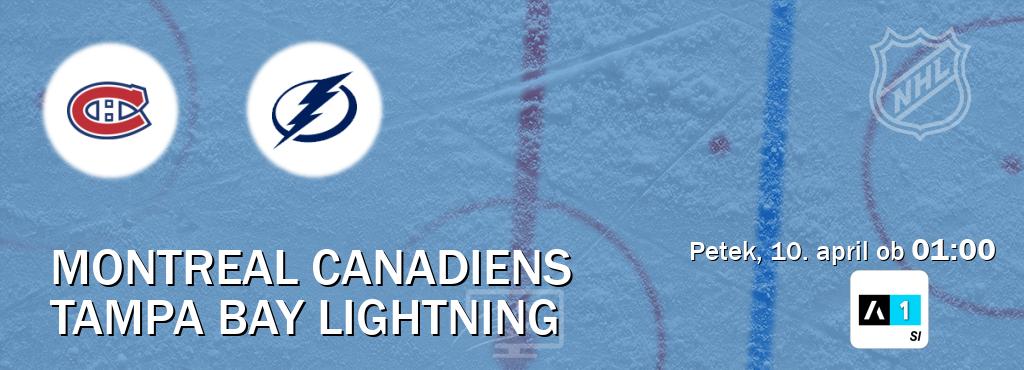 Montreal Canadiens in Tampa Bay Lightning v živo na Arena Sport 1. Prenos tekme bo v petek, 10. april ob  01:00