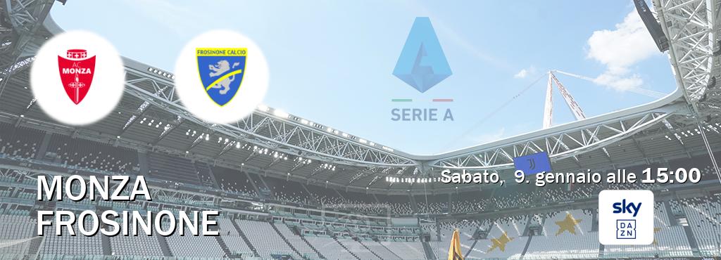 Il match Monza - Frosinone sarà trasmesso in diretta TV su Sky Sport Bar (ore 15:00)