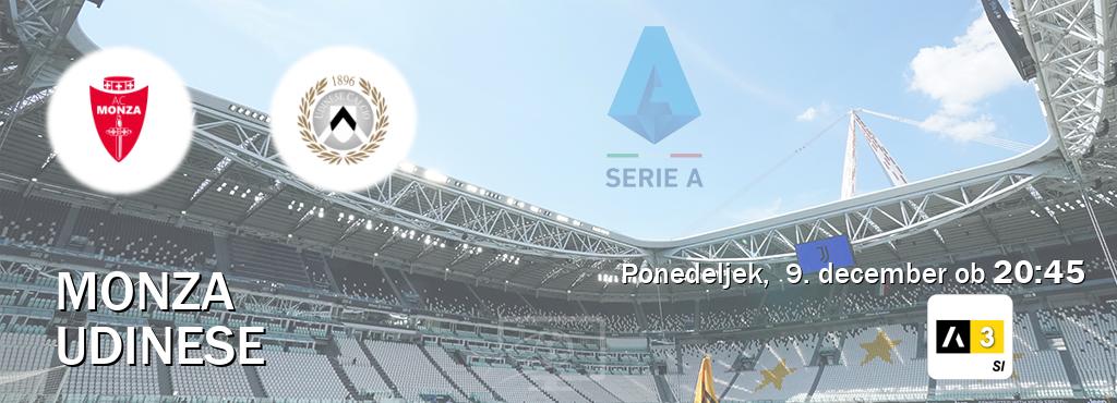 Dvoboj Monza in Udinese s prenosom tekme v živo na Arena Sport 3.