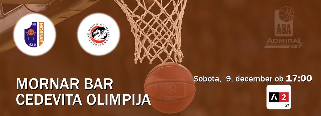 Prenos tekme med Mornar Bar in Cedevita Olimpija v živo na Arena Sport 2 (sobota,  9. december ob  17:00 uri).