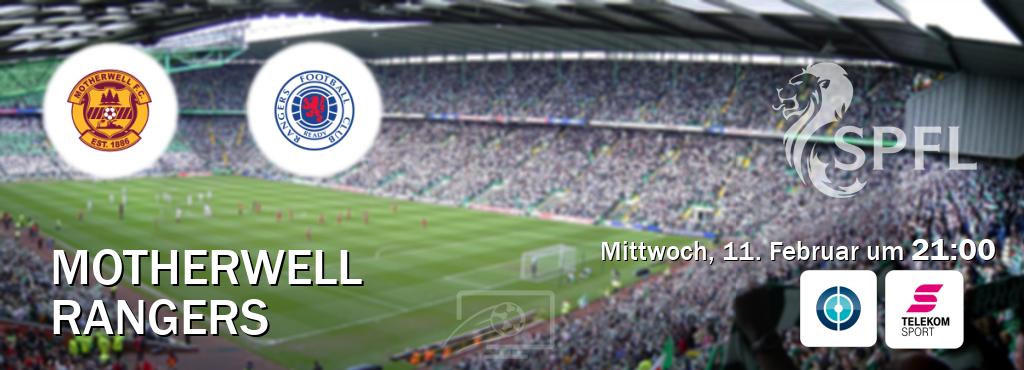 Das Spiel zwischen Motherwell und Rangers wird am Mittwoch, 11. Februar um  21:00, live vom Sportdigital FUSSBALL und Magenta Sport übertragen.
