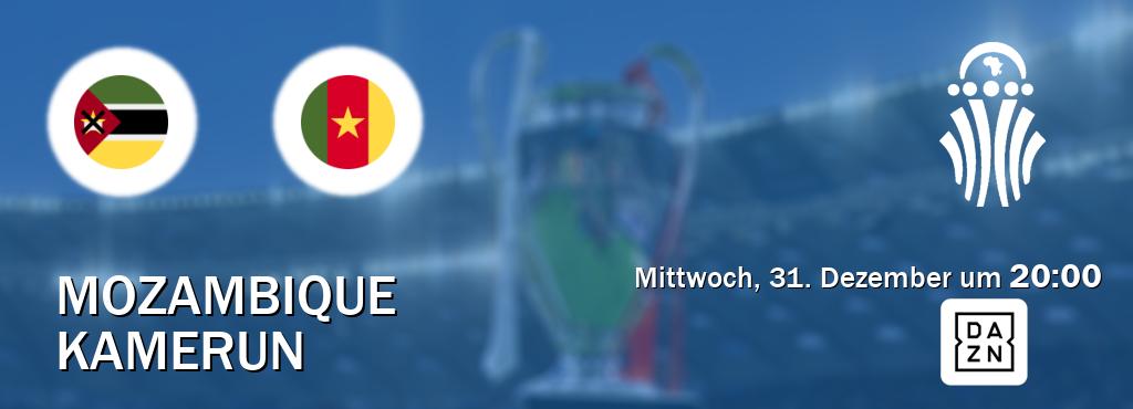 Das Spiel zwischen Mozambique und Kamerun wird am Mittwoch, 31. Dezember um  20:00, live vom DAZN übertragen.