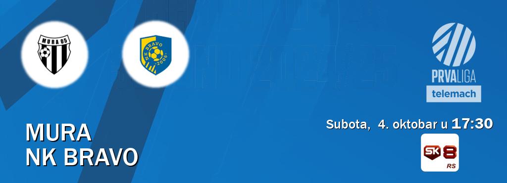 Izravni prijenos utakmice Mura i NK Bravo pratite uživo na Sportklub 8 (subota, 4. oktobar u 17:30). Izravni prijenos utakmice Mura i NK Bravo pratite uživo na Sportklub 8 (subota, 4. oktobar u 17:30).