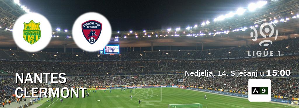 Izravni prijenos utakmice Nantes i Clermont pratite uživo na Arena Sport 9 (Nedjelja, 14. Siječanj u  15:00).
