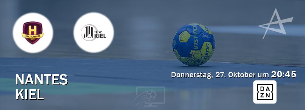 Das Spiel zwischen Nantes und Kiel wird am Donnerstag, 27. Oktober um  20:45, live vom DAZN übertragen.