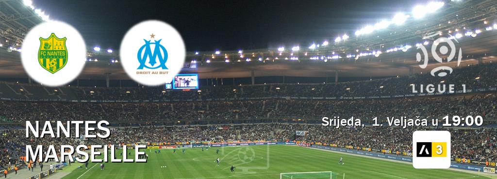 Izravni prijenos utakmice Nantes i Marseille pratite uživo na Arena Sport 3 (Srijeda,  1. Veljača u  19:00).