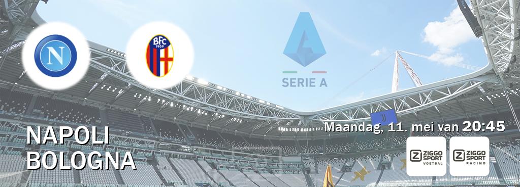Wedstrijd tussen Napoli en Bologna live op tv bij Ziggo Sport, Ziggo Sport 3 (maandag, 11. mei van  20:45).