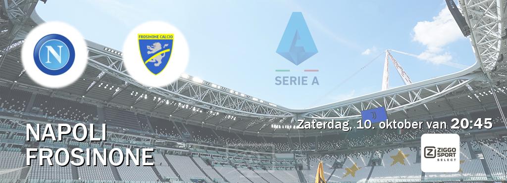 Wedstrijd tussen Napoli en Frosinone live op tv bij Ziggo Sport 2 (zaterdag, 10. oktober van  20:45).