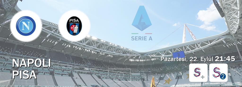 Karşılaşma Napoli - Pisa S Sport + ve S Sport 2'den canlı yayınlanacak (Pazartesi, 22. Eylül 21:45). Karşılaşma Napoli - Pisa S Sport + ve S Sport 2'den canlı yayınlanacak (Pazartesi, 22. Eylül 21:45).
