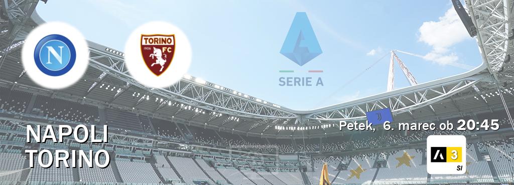 Dvoboj Napoli in Torino s prenosom tekme v živo na Arena Sport 3.