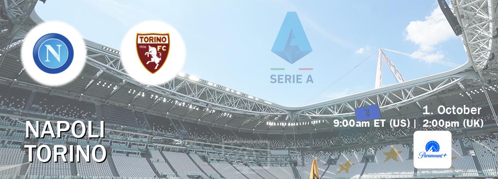 You can watch game live between Napoli and Torino on Paramount+.