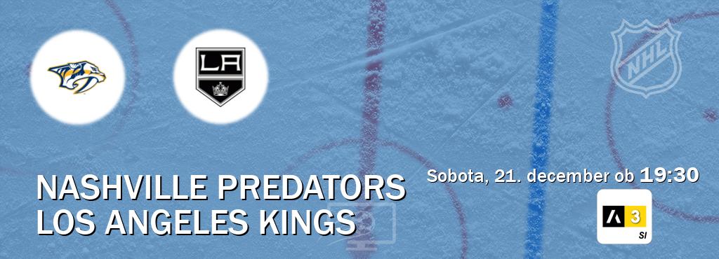 Nashville Predators in Los Angeles Kings v živo na Arena Sport 3. Prenos tekme bo v sobota, 21. december ob  19:30