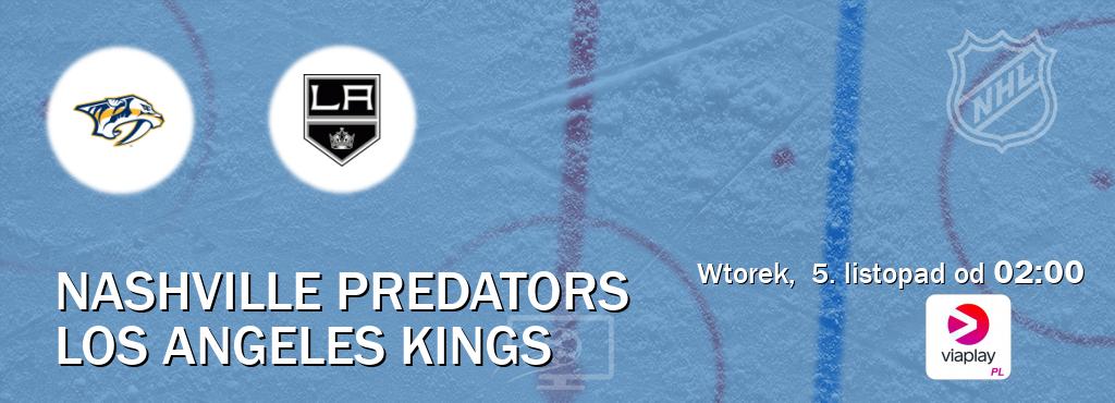 Gra między Nashville Predators i Los Angeles Kings transmisja na żywo w Viaplay Polska (wtorek,  5. listopad od  02:00).