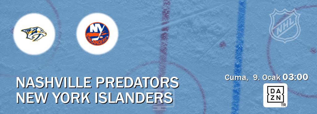 Karşılaşma Nashville Predators - New York Islanders DAZN'den canlı yayınlanacak (Cuma,  9. Ocak  03:00).