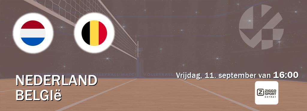 Wedstrijd tussen Nederland en België live op tv bij Ziggo Sport 5 (vrijdag, 11. september van  16:00).