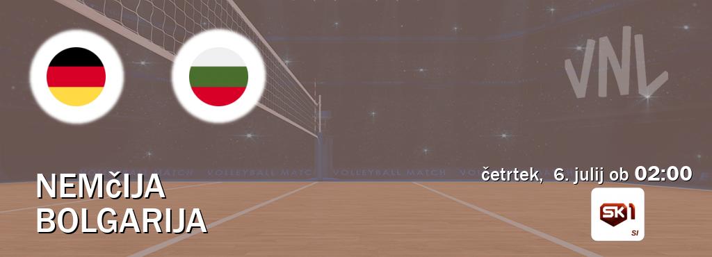 Prenos tekme med Nemčija in Bolgarija v živo na Sportklub 1 (četrtek,  6. julij ob  02:00 uri).