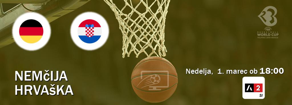 Dvoboj Nemčija in Hrvaška s prenosom tekme v živo na Arena Sport 2.