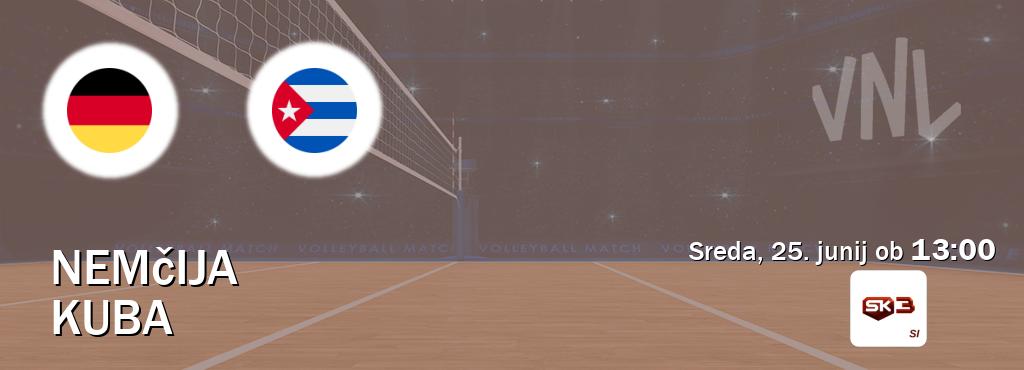 Prenos tekme med Nemčija in Kuba v živo na Sportklub 3 (sreda, 25. junij ob 13:00 uri). Prenos tekme med Nemčija in Kuba v živo na Sportklub 3 (sreda, 25. junij ob 13:00 uri).