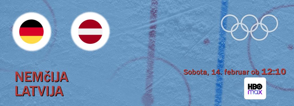 Nemčija in Latvija v živo na HBO Max. Prenos tekme bo v sobota, 14. februar ob  12:10