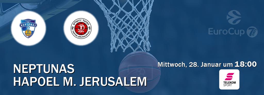 Das Spiel zwischen Neptunas und Hapoel M. Jerusalem wird am Mittwoch, 28. Januar um 18:00, live vom Magenta Sport übertragen. Das Spiel zwischen Neptunas und Hapoel M. Jerusalem wird am Mittwoch, 28. Januar um 18:00, live vom Magenta Sport übertragen.