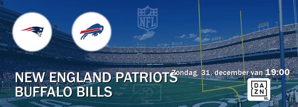 Wedstrijd tussen New England Patriots en Buffalo Bills live op tv bij DAZN (zondag, 31. december van  19:00).