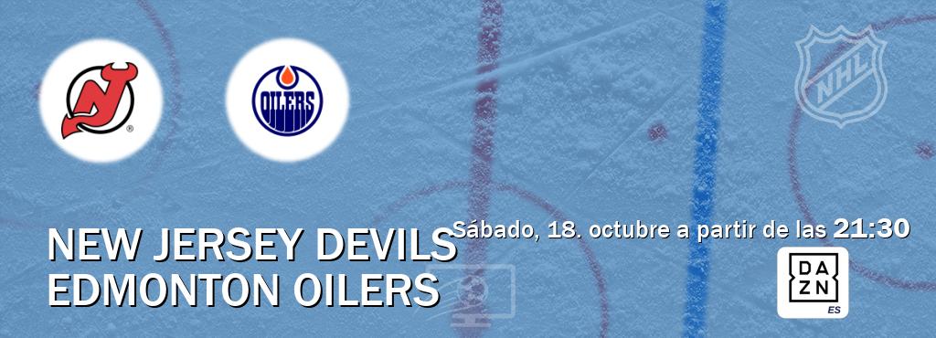 El partido entre New Jersey Devils y Edmonton Oilers será retransmitido por DAZN España (sábado, 18. octubre a partir de las 21:30). El partido entre New Jersey Devils y Edmonton Oilers será retransmitido por DAZN España (sábado, 18. octubre a partir de las 21:30).
