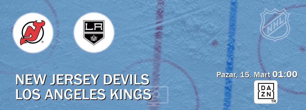 Karşılaşma New Jersey Devils - Los Angeles Kings DAZN'den canlı yayınlanacak (Pazar, 15. Mart  01:00).