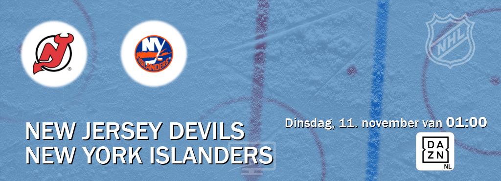 Wedstrijd tussen New Jersey Devils en New York Islanders live op tv bij DAZN (dinsdag, 11. november van 01:00). Wedstrijd tussen New Jersey Devils en New York Islanders live op tv bij DAZN (dinsdag, 11. november van 01:00).