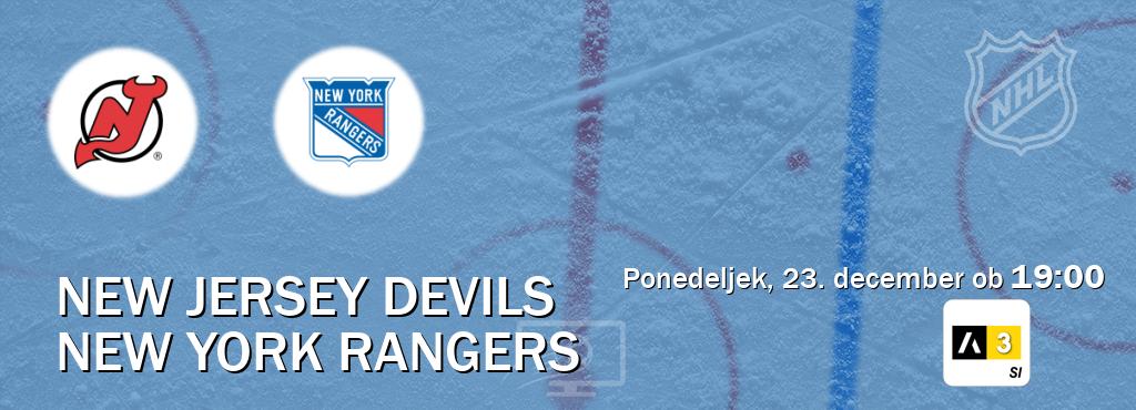 New Jersey Devils in New York Rangers v živo na Arena Sport 3. Prenos tekme bo v ponedeljek, 23. december ob  19:00